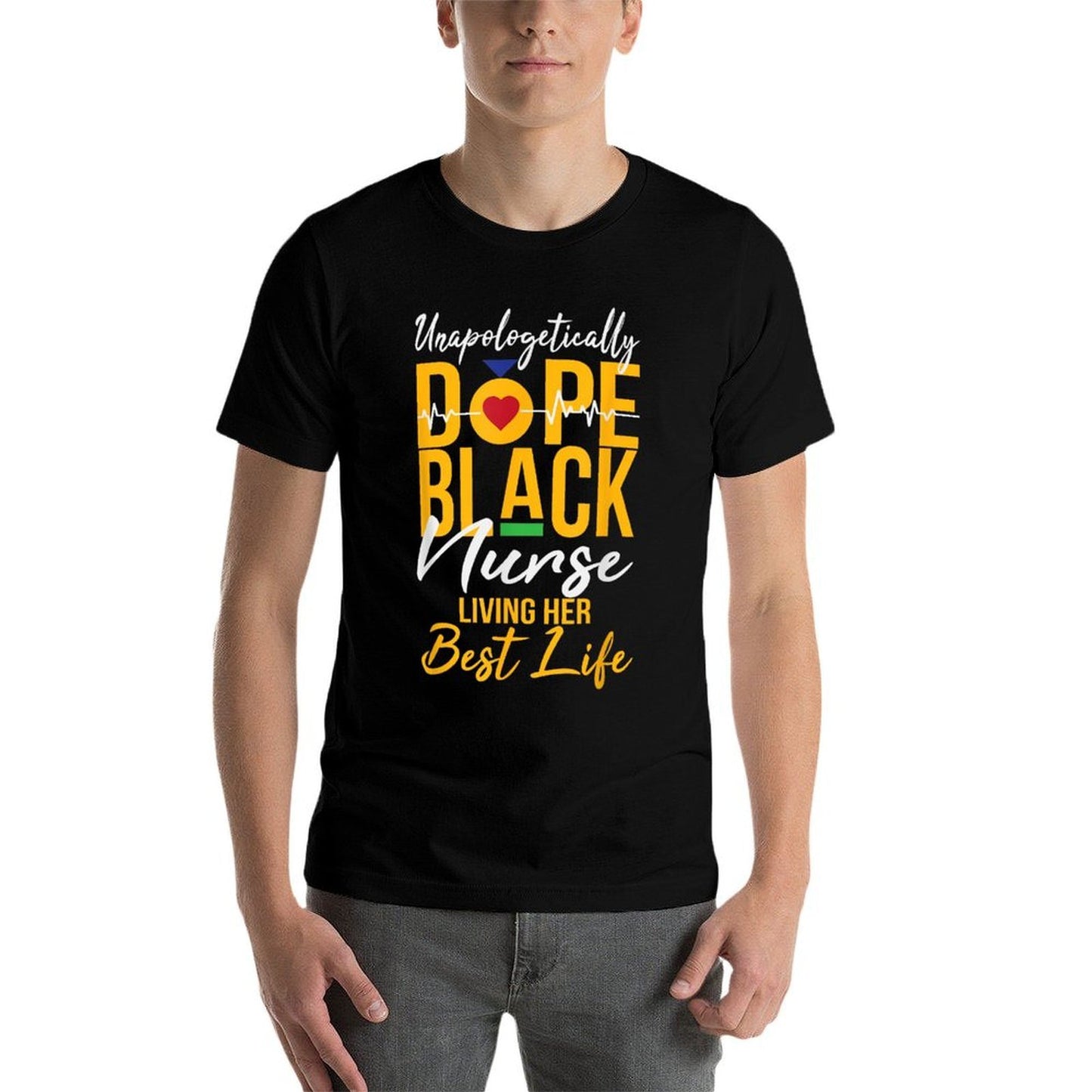 Unapologetically Dope Black Nurse Living Best Life RN Gift  Quick-drying T-Shirt