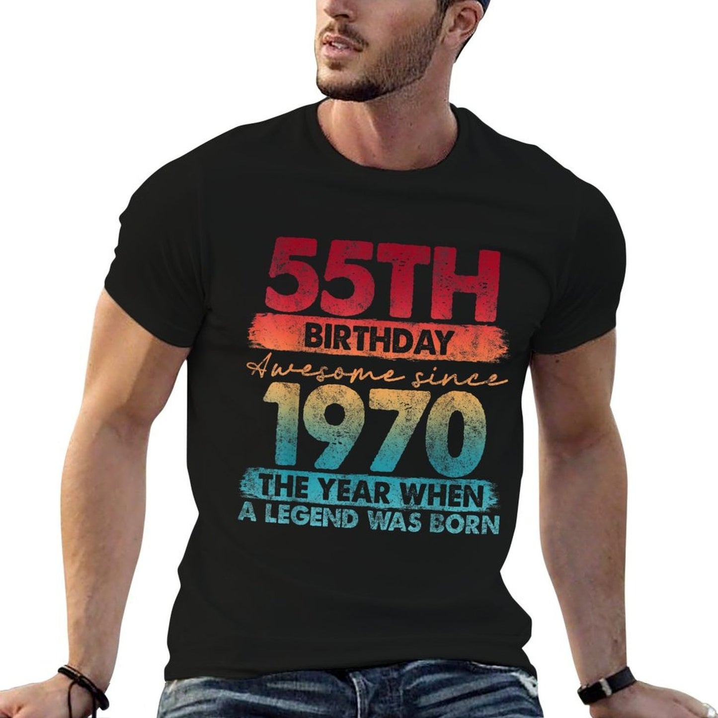 55 Year Old Gifts Vintage 1970 Limited Edition 55th Birthday  Trendy Pattern T-Shirt