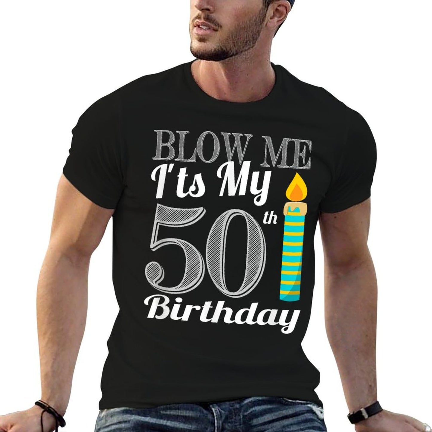 50th Birthday Funny 50 Years Old Gift  Tagless Design T-Shirt