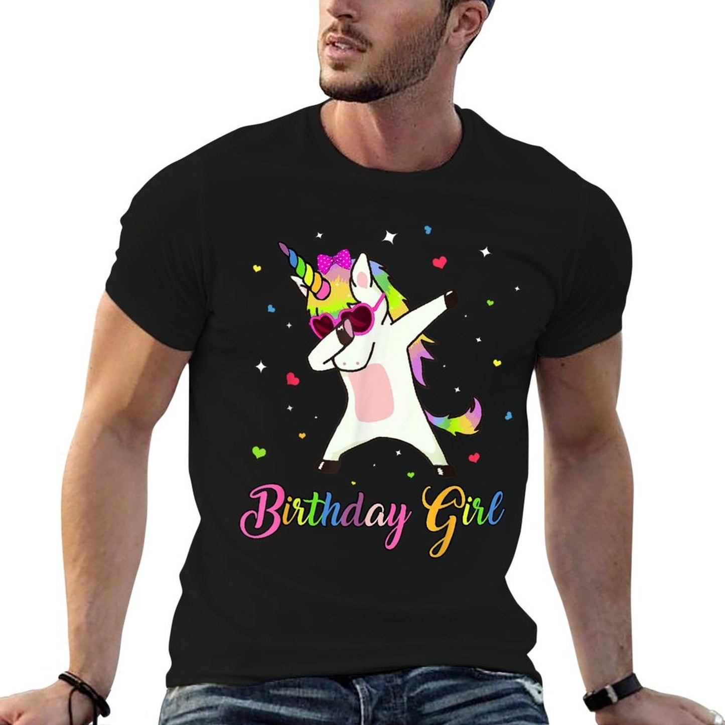 Unicorn Birthday Girl Dabbing Unicorn Birthday Princess Dab  Stretchy T-Shirt