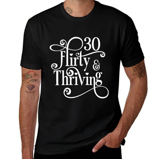 Womens 30 Thirty Flirty & Thriving 30th Birthday Tshirt Born 1990 Premium  Lightweight T-Shirt