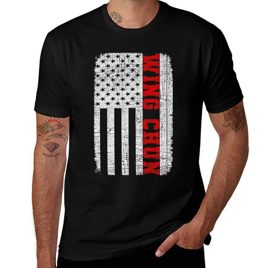 Wing Chun American 4th July Patriotic Funny Gift Premium  Affordable Price T-Shirt
