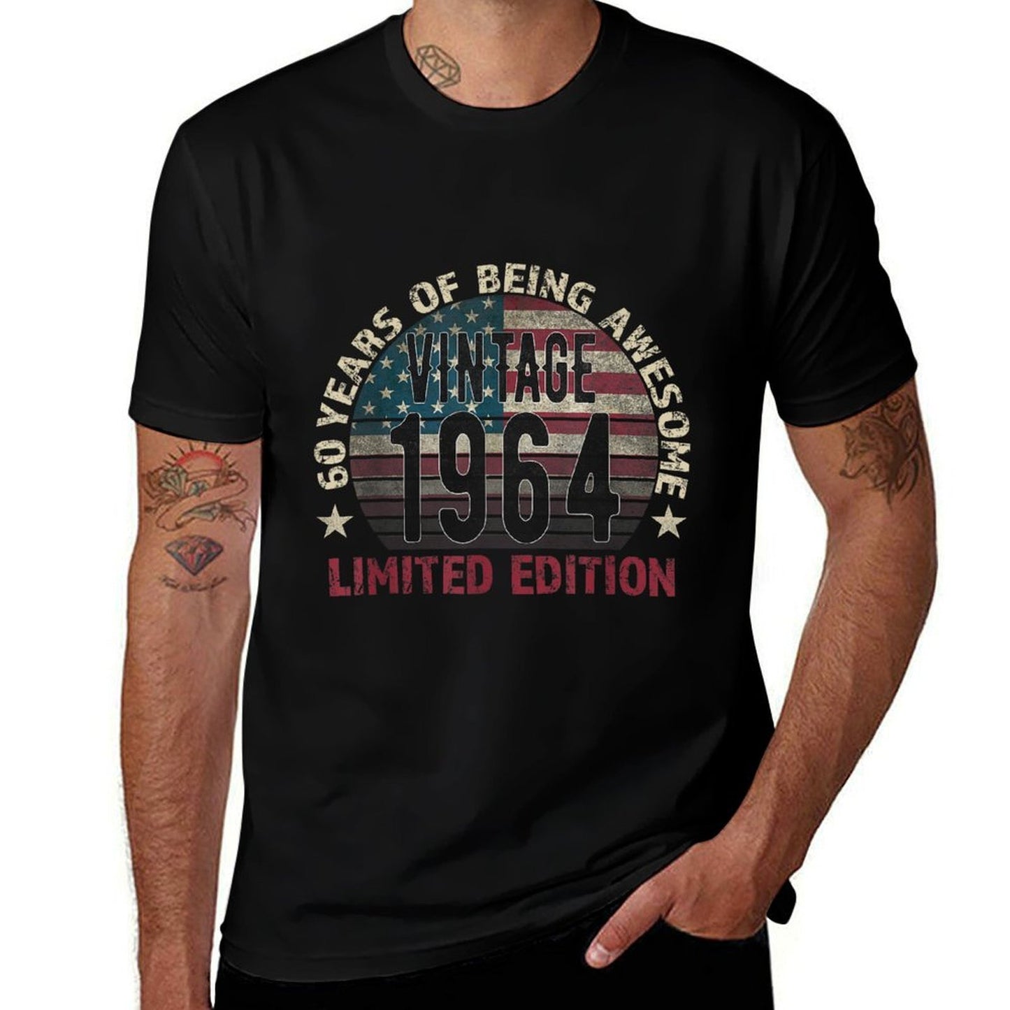 60th Birthday Gift Men Vintage Born 1964 Turning 60 Year Old  Affordable Price T-Shirt