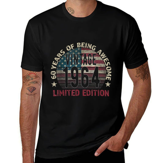 60th Birthday Gift Men Vintage Born 1964 Turning 60 Year Old  Affordable Price T-Shirt