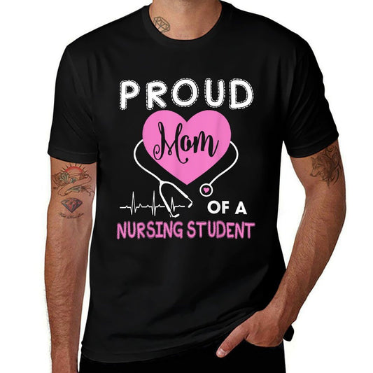Womens Proud Mom Of A Nursing Student Nurse Gifts  Summer-ready Fabric T-Shirt
