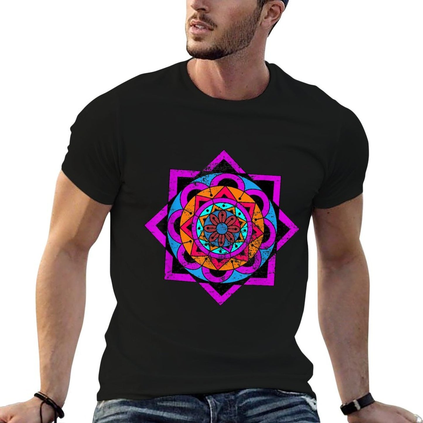 Yoga Spiritual Flow Mandala  Stretchy T-Shirt