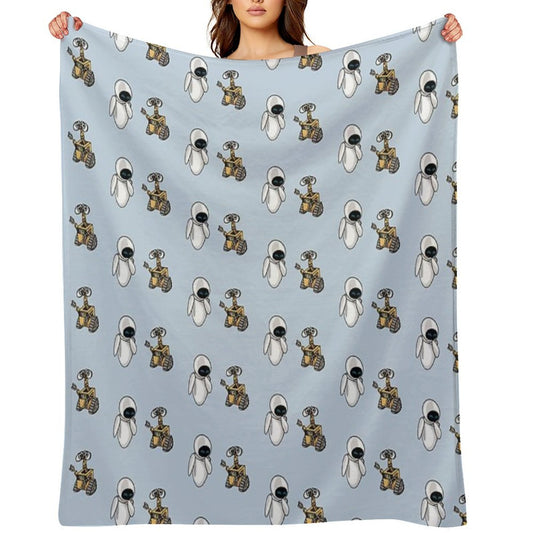 Wall-e And Eve Bundle Velvety-soft Throw Blanket