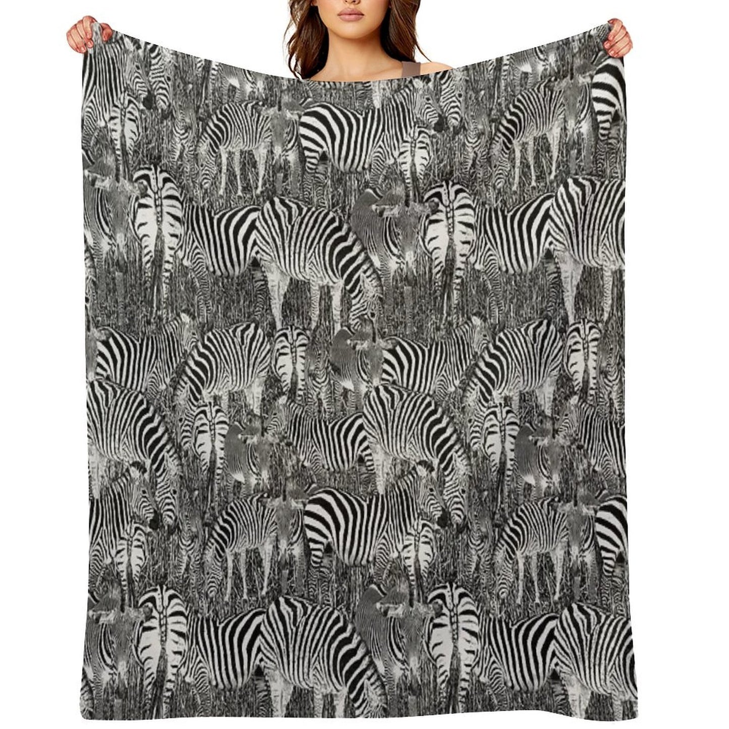 Zebra Herd Comfort Throw Blanket