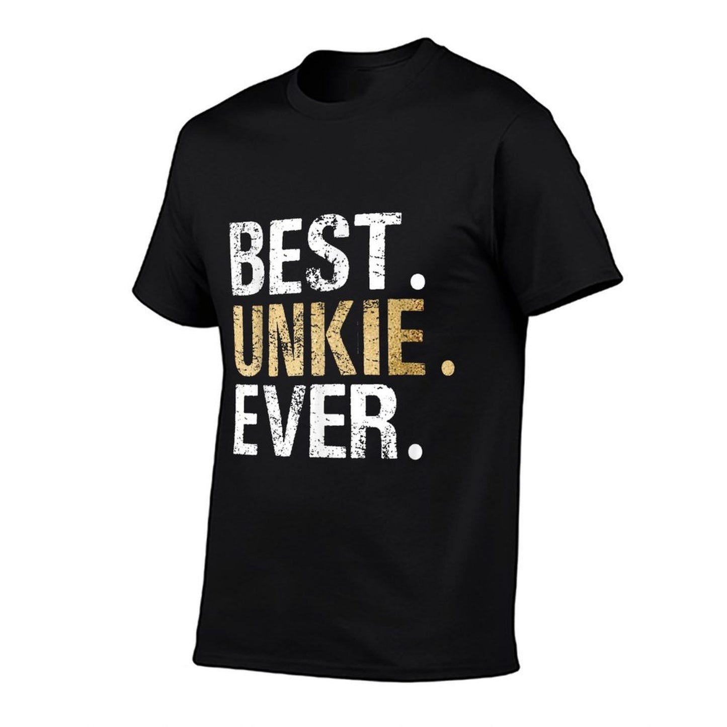 Unique Christmas Birthday Fathers Day Gifts Shop Best Unkie Ever Special Uncle Black Modern Classic Letter Print  Fade-proof Color T-Shirt