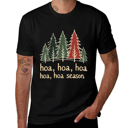 Twilight Lover Pine Forest Hoa Hoa Hoa Hoa Hoa Cozy Season  Summer-ready Fabric T-Shirt