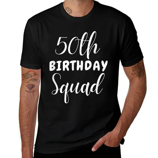 50th Birthday Squad, 50 Years Old Matching Group Party  Durable T-Shirt