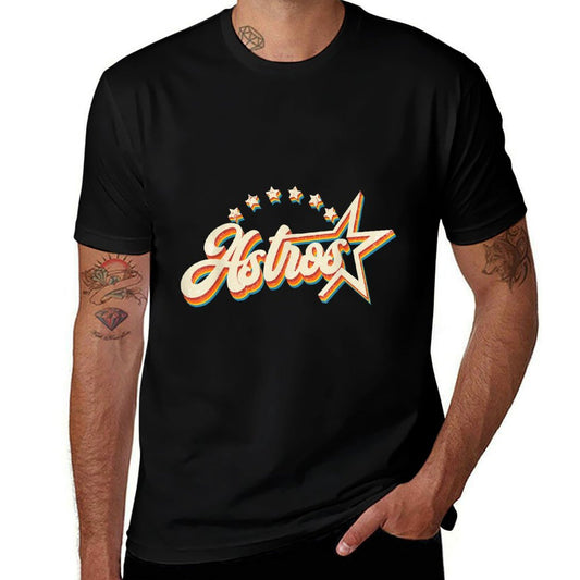 Vintage Astros Retro Style 70s 80s First Name  Fade-proof Color T-Shirt