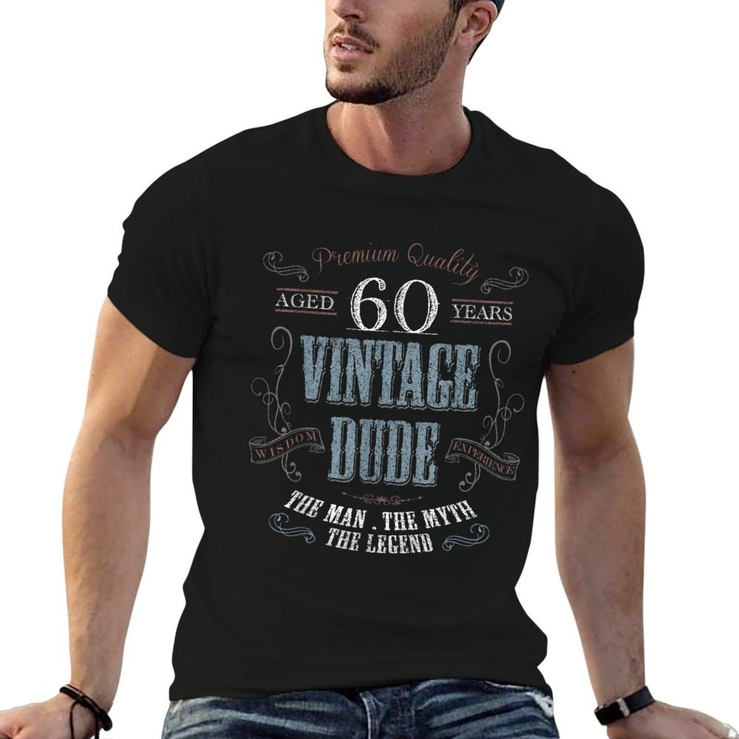 60th Birthday Idea for Vintage Dude 60 Years Old  Stretchy T-Shirt
