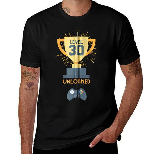 30th Birthday Gift 30 Year Old Level Up Gamer Tshirt Zip  Versatile T-Shirt
