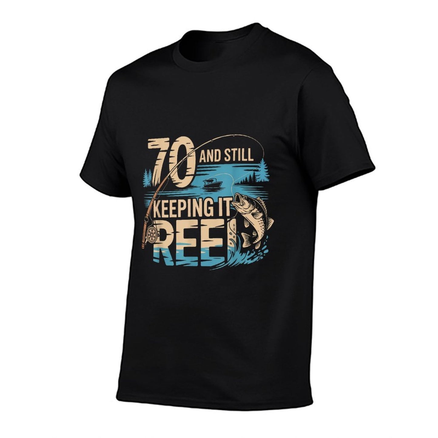 70 And Still Keeping It Reel Fishing 70th Birthday  Vintage-inspired T-Shirt