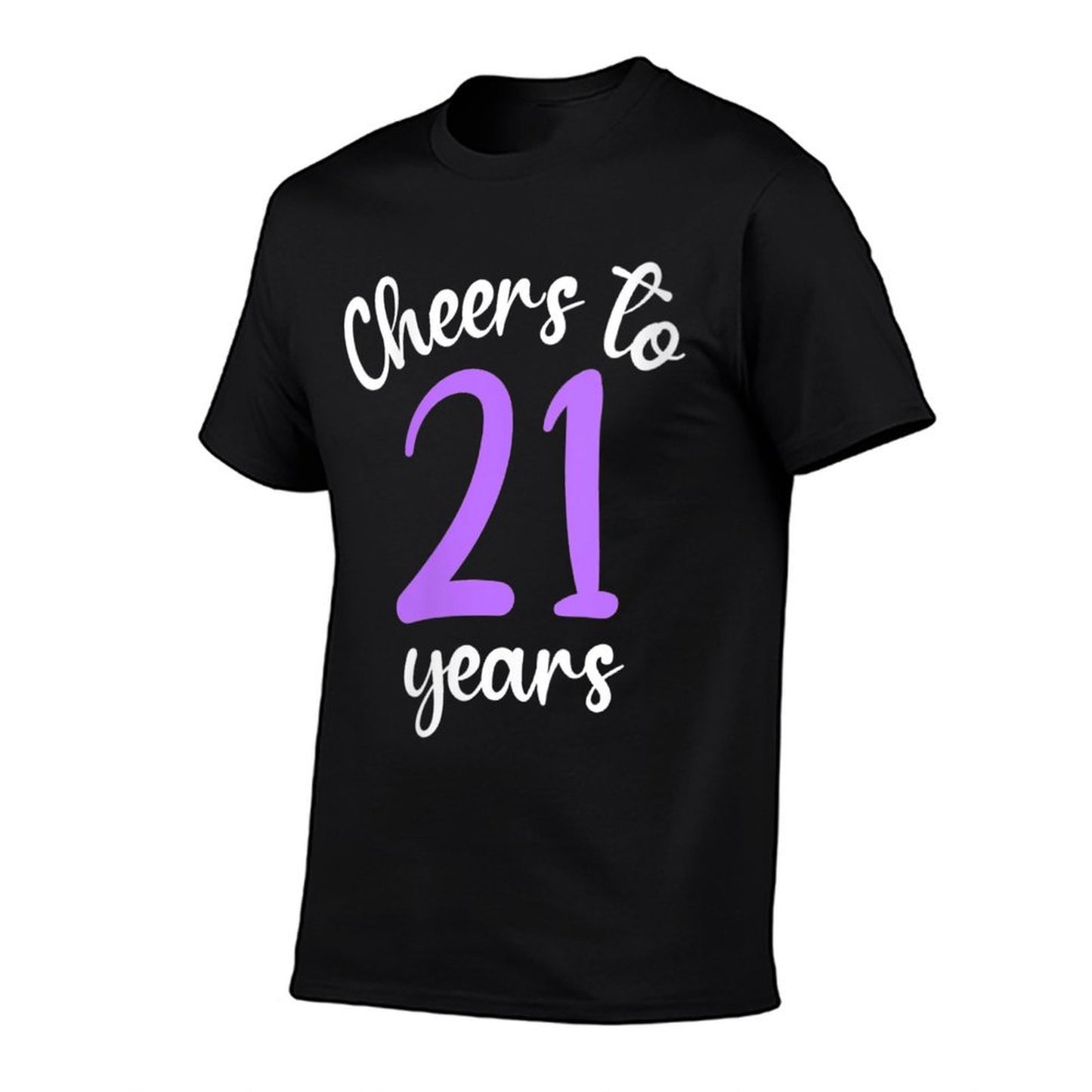 Womens 21st Birthday Cheers To 21 Years Purple 21st Birthday  Classic T-Shirt