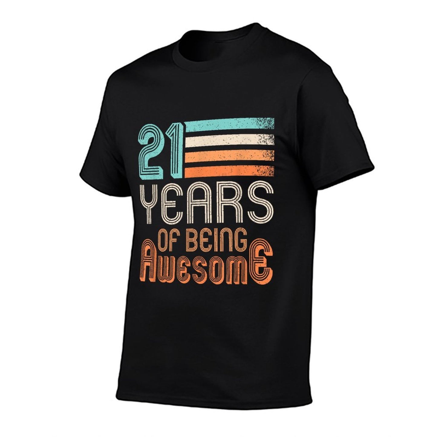 21 Years Of Being Awesome 21 Years Old 21st Birthday Retro  Cotton T-Shirt