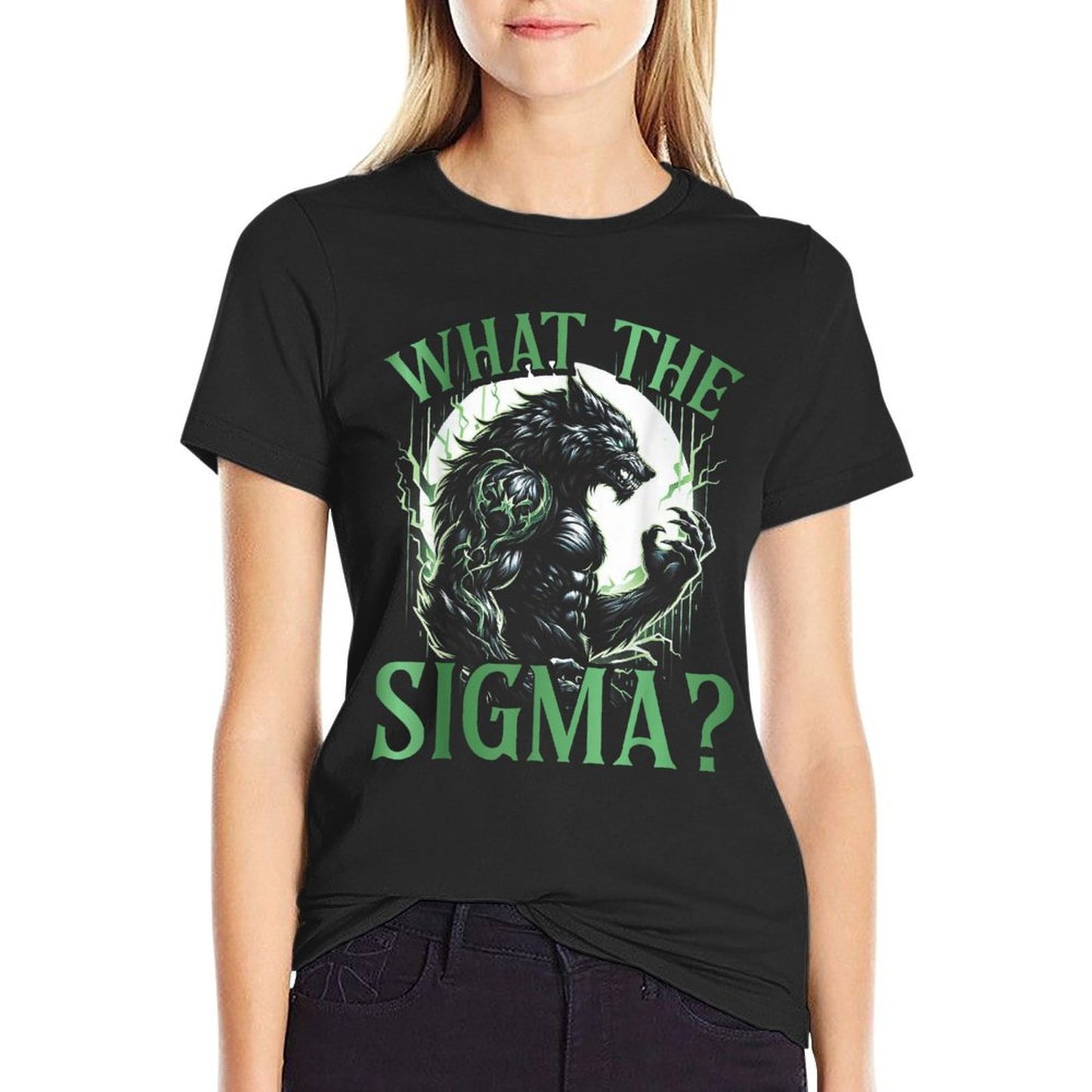 What The Sigma Wolf Male Werwolf Meme Men  Odor-resistant T-Shirt