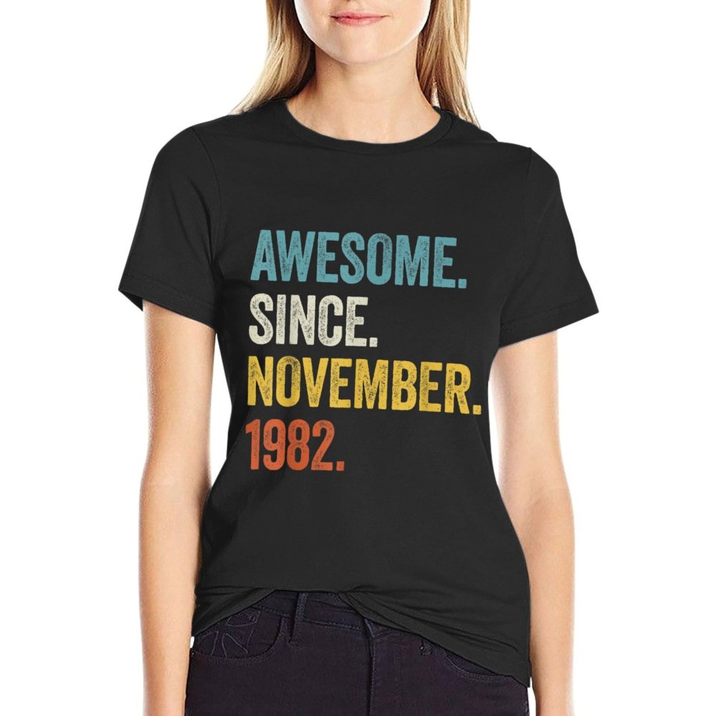 40 Years Old Awesome Since November 1982 40th Birthday  Slim-fit Cut T-Shirt