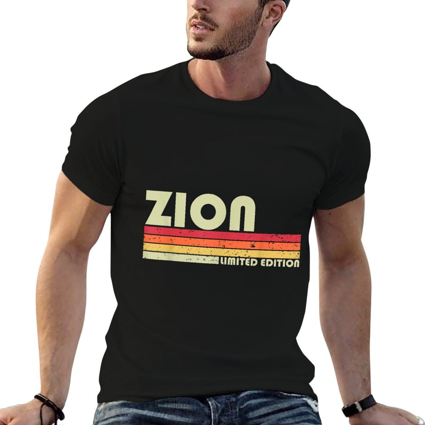 ZION Gift Name Personalized Funny Retro Vintage Birthday  Cotton T-Shirt