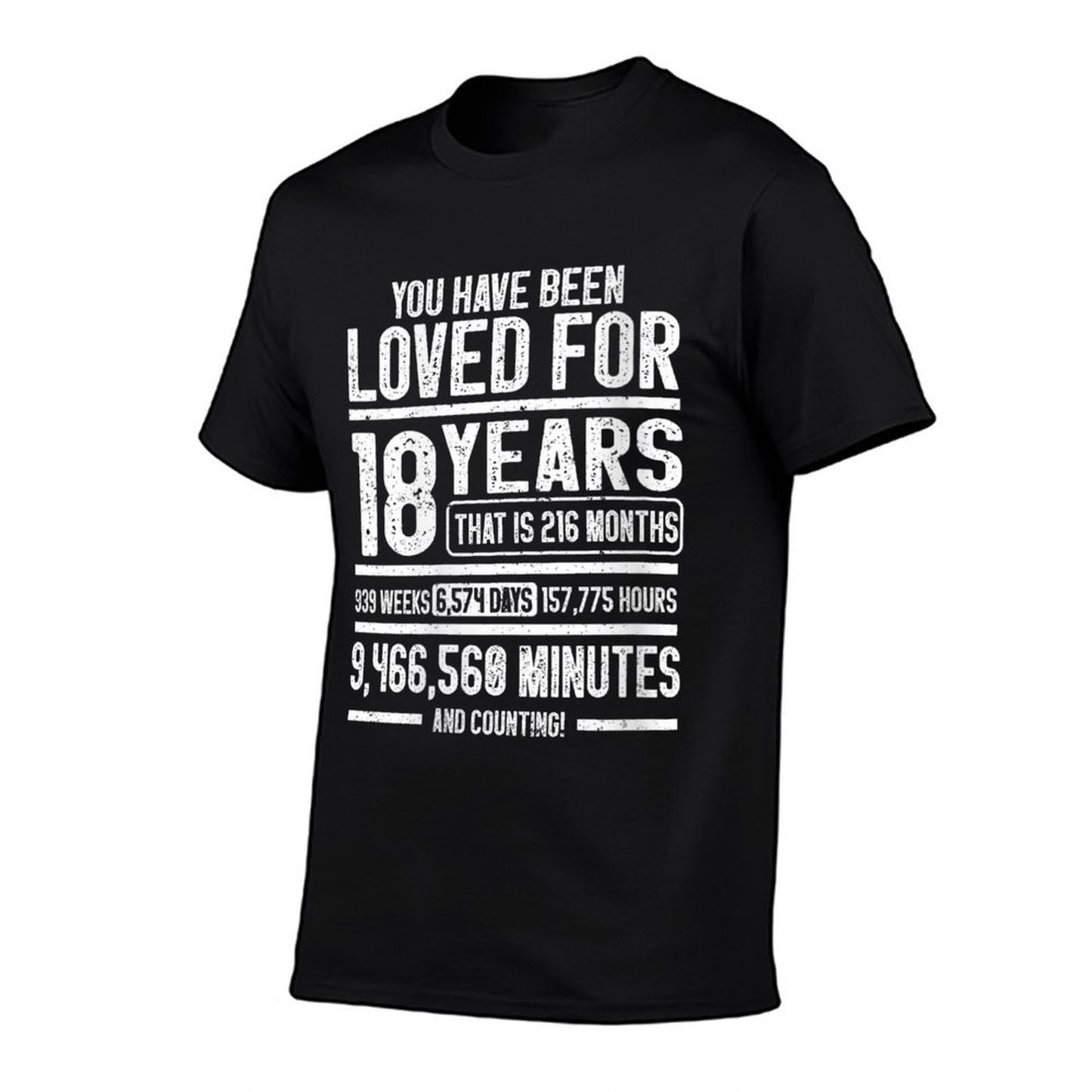 Womens You Have Been Loved for 18 Birthday Happy 18th Birthday  High-quality Stitching T-Shirt