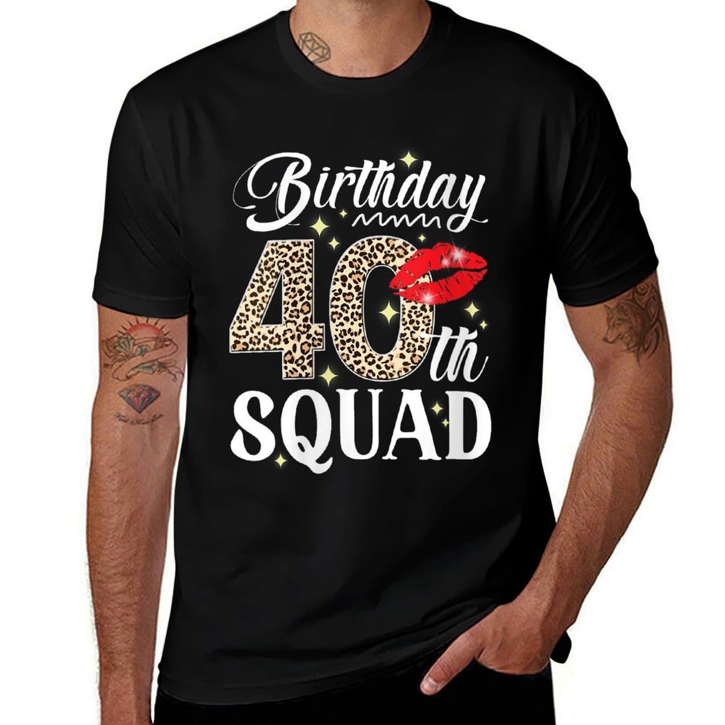 Womens 40th Birthday Squad 40 Year Old Gifts Women 40th BDay Party  Graphic-printed T-Shirt