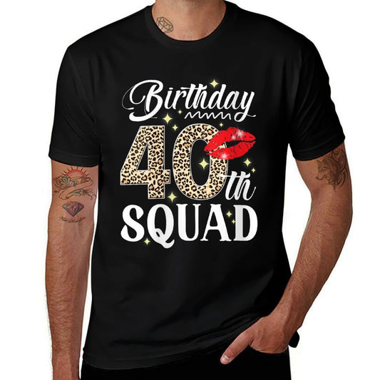 Womens 40th Birthday Squad 40 Year Old Gifts Women 40th BDay Party  Graphic-printed T-Shirt