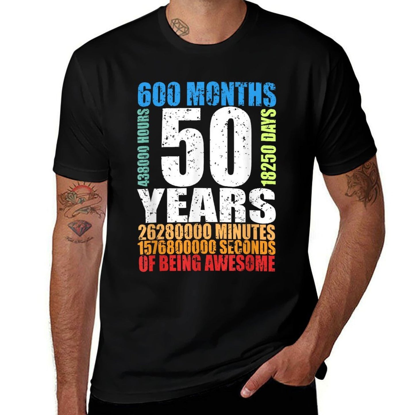 50 Years Of Being Awesome 50th Birthday 50 Years Old Bday  Quick-drying T-Shirt