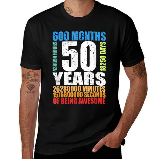 50 Years Of Being Awesome 50th Birthday 50 Years Old Bday  Quick-drying T-Shirt