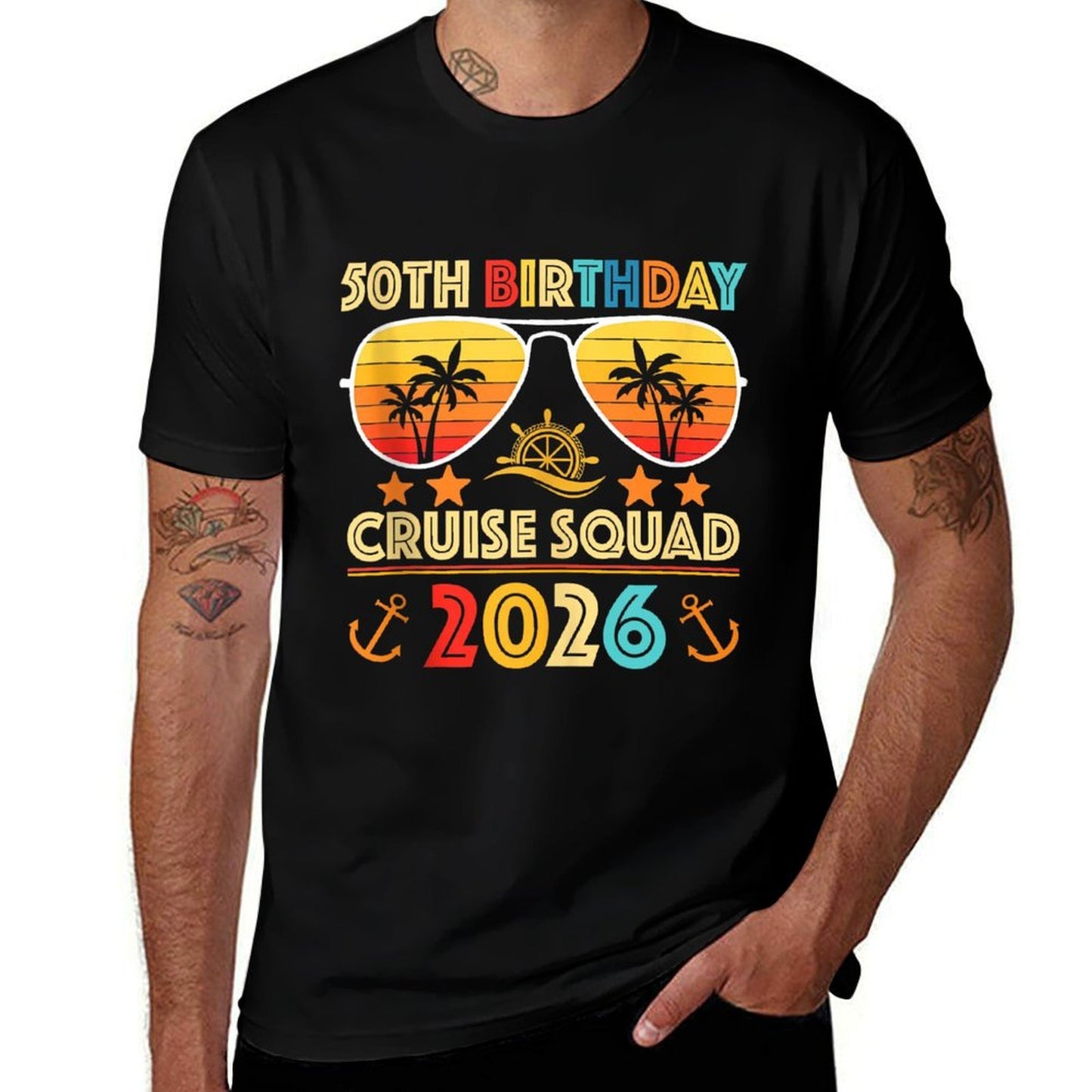 50th Birthday Cruise Squad 2026 Matching Family Vacation  Odor-resistant T-Shirt
