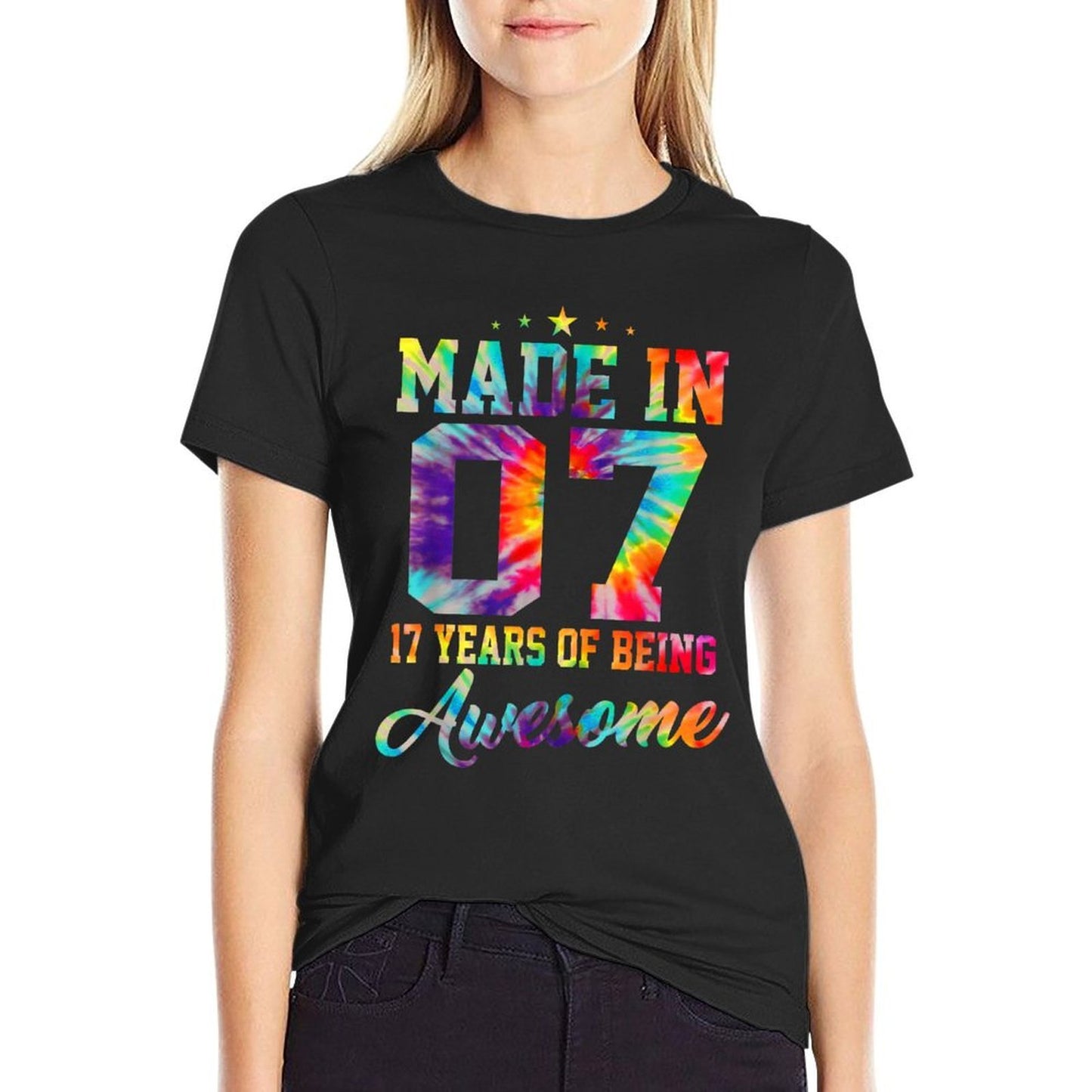 17 Year Old Gift Girlsns Born in 2007 17th Birthday  Breathable T-Shirt