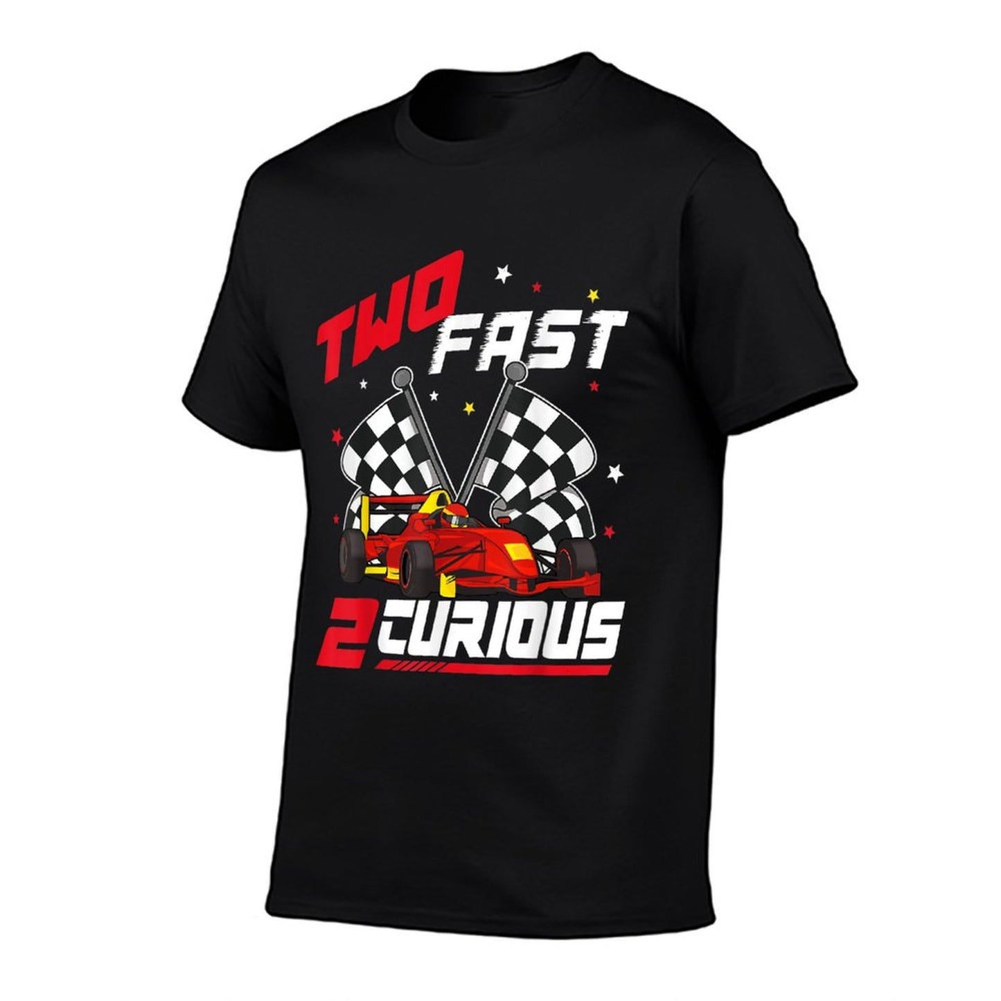Two Fast 2 Curious Racing 2nd Birthday Pit Crew 2yr Year Old  Polyester Blend T-Shirt