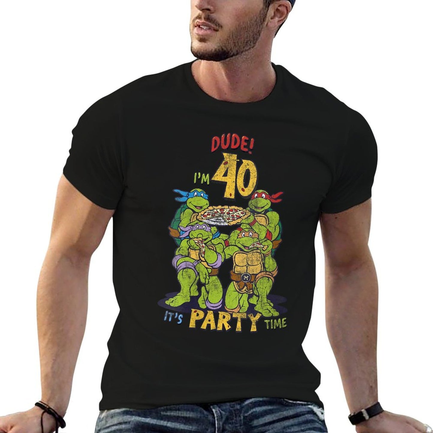 Womensnage Mutant Ninja Turtles 40th Birthday Pizza Party  Odor-resistant T-Shirt