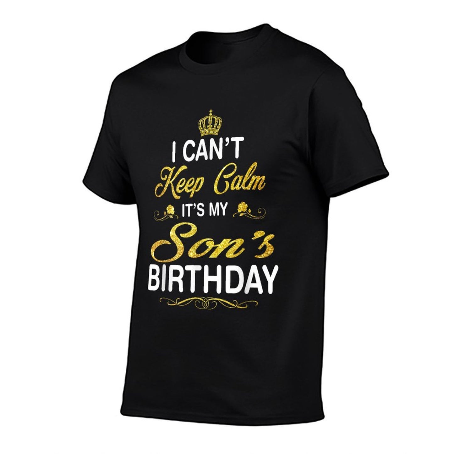 Vintage I Can't Keep Calm It's My Son's Birthday  Oversized Silhouette T-Shirt