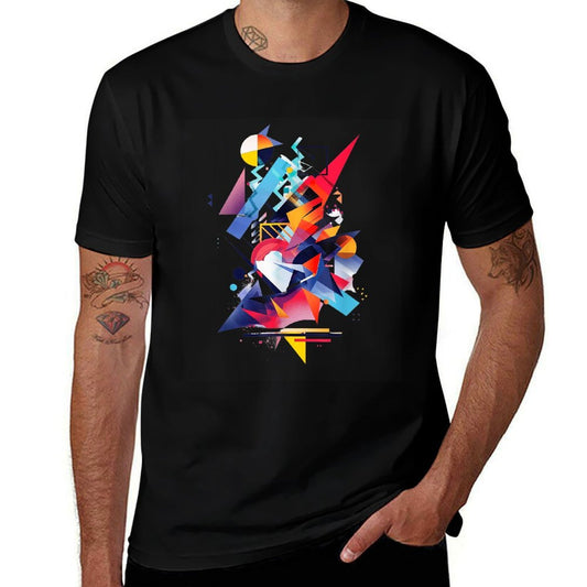 Vibrant Geometric Abstract Art  Slim-fit Cut T-Shirt