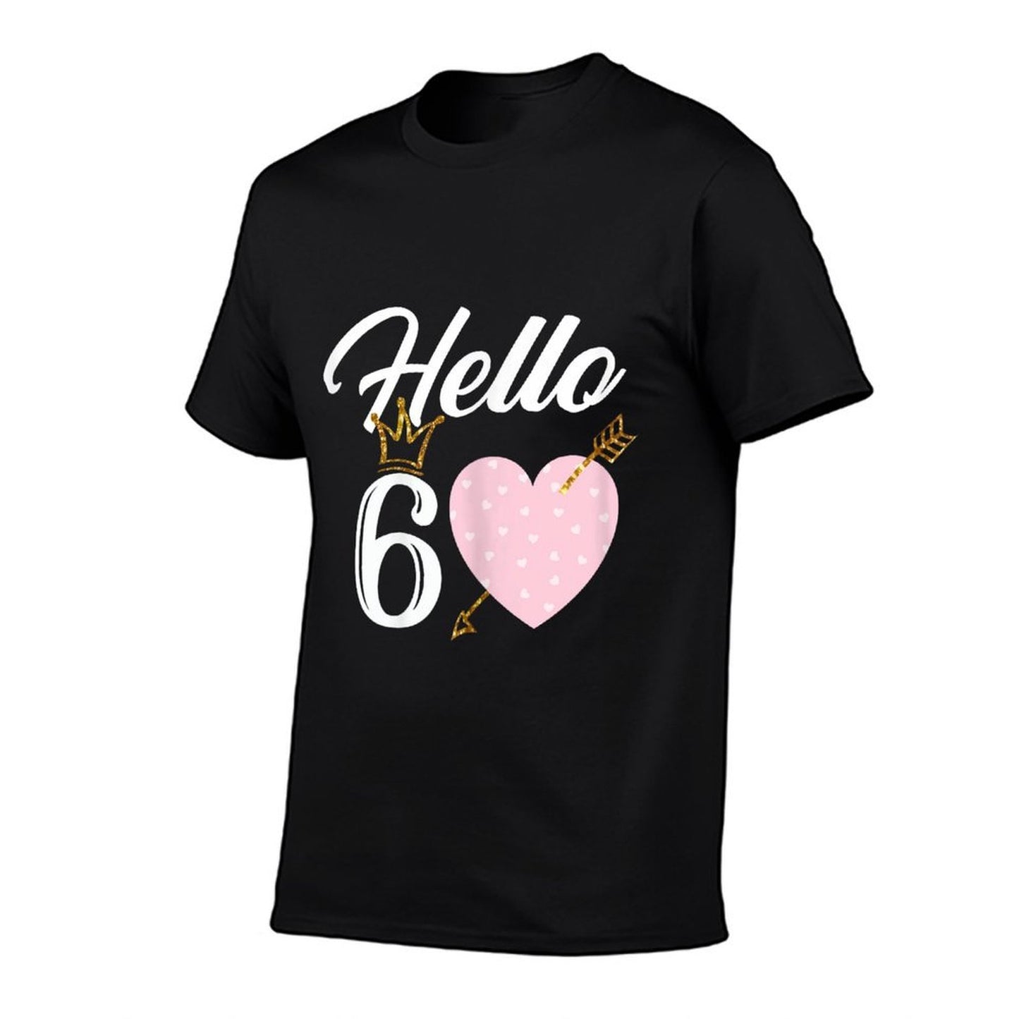 60th Birthday Shirt Hello 60 with Crown  Easy-care T-Shirt