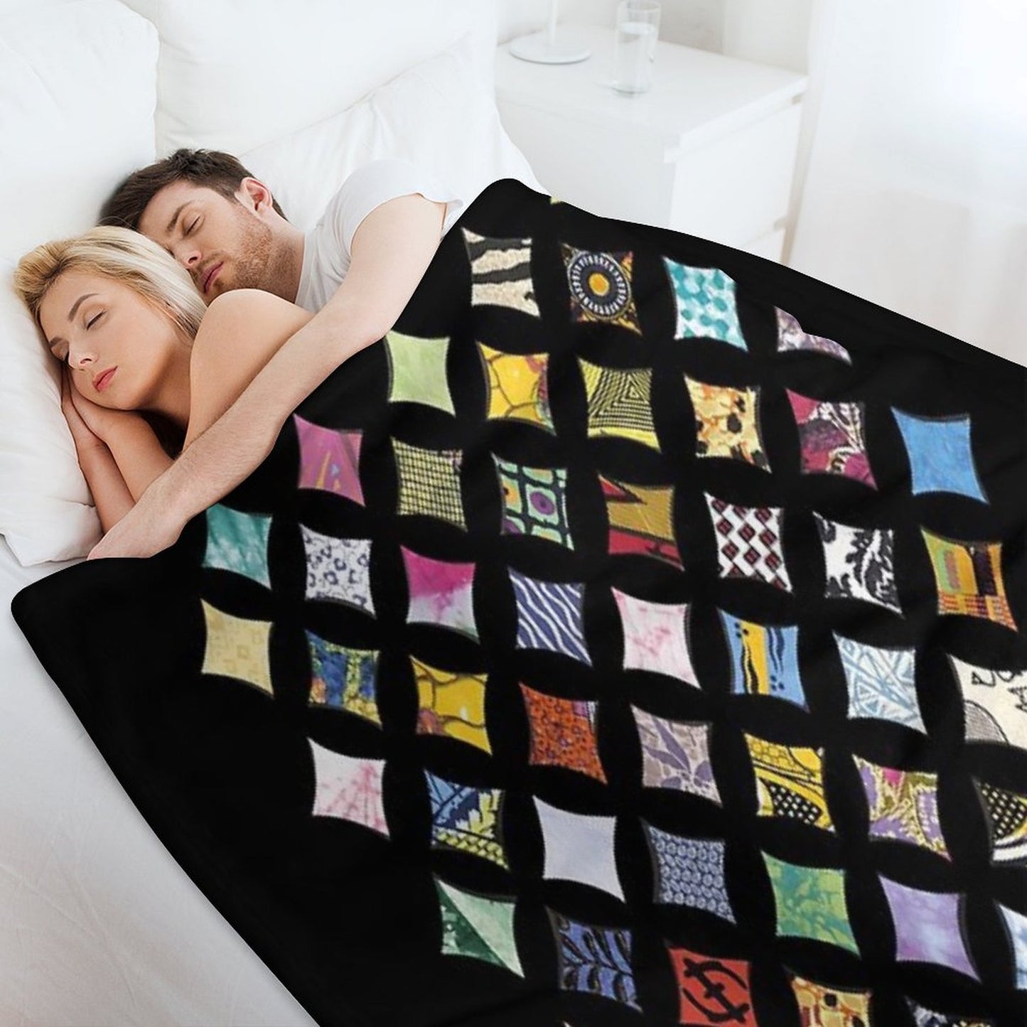 Vintage Patchwork - Old Style Wrinkle-free Throw Blanket