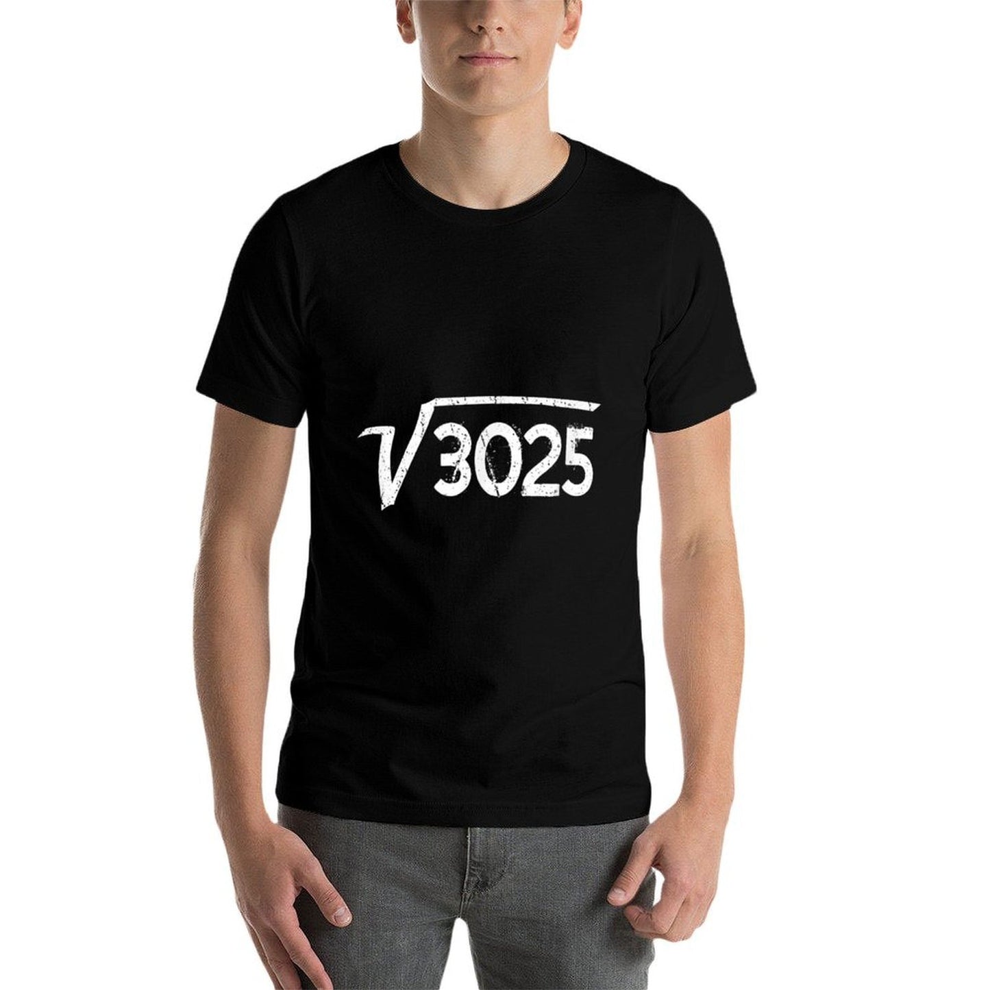 50th Birthday Square Root of 3025 Maths  Graphic-printed T-Shirt