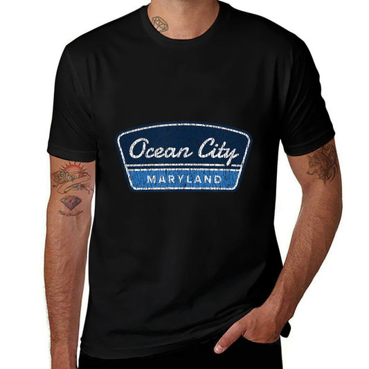 Vintage Ocean City Maryland MD Beach Vacation Souvenir Boys  Wrinkle-resistant T-Shirt