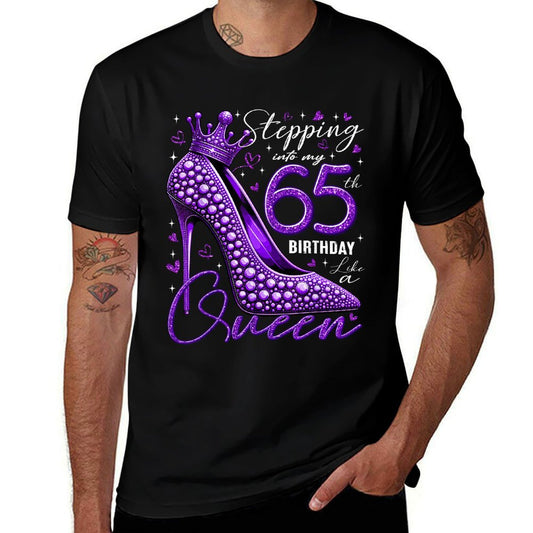 65 Year Old Gifts High Heels Stepping Into My 65th Birthday  Tagless Design T-Shirt