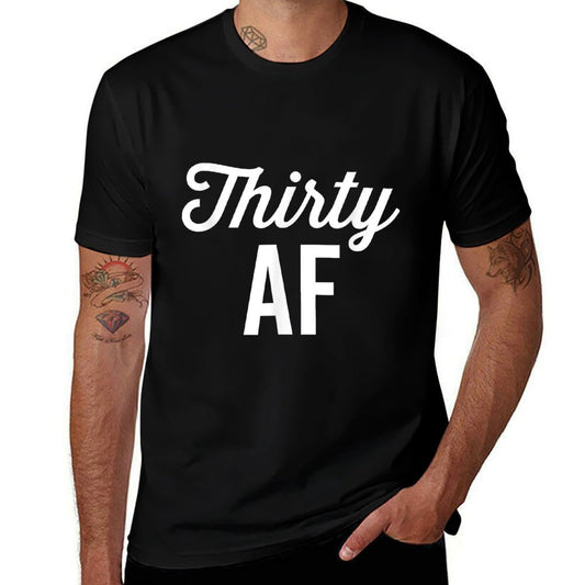 30 AF - 30th Birthday Men Women Thirty Gift  Heathered Texture T-Shirt