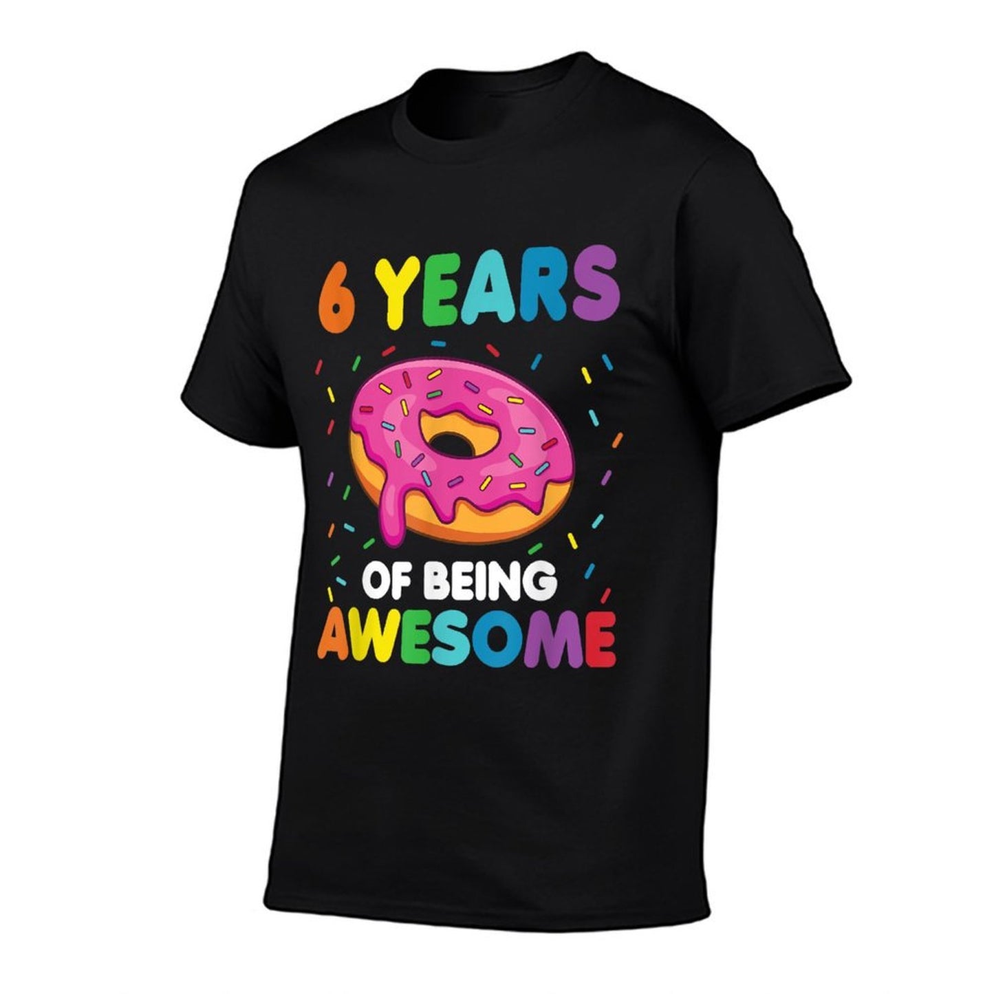 6 Years Old Sweet Donut 6th Birthday For Girls Doughnut  Stretchy T-Shirt