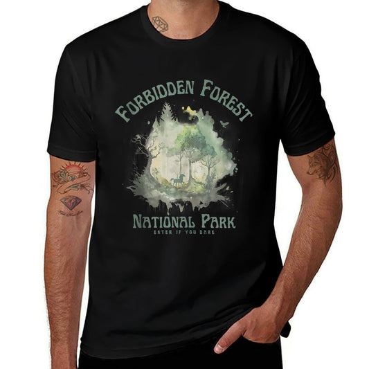 Visit The Forbidden Forest National Park Hiking Camping  Easy-care T-Shirt