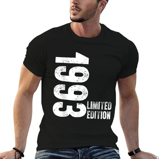 30 Years Vintage 1993 Retro 30th Birthday  Ribbed Collar T-Shirt