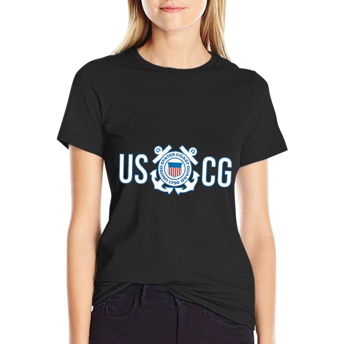 US COAST GUARD USCG UNITED STATES ANCHOR Comfortable T-Shirt