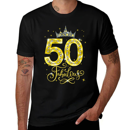 50 Year Old Gifts 50th Birthday Queen Diamond Heels Crown  Moisture-wicking T-Shirt