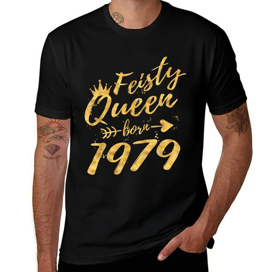 40th Birthday Gift for Women, Feisty Queen Born 1970  Graphic-printed T-Shirt