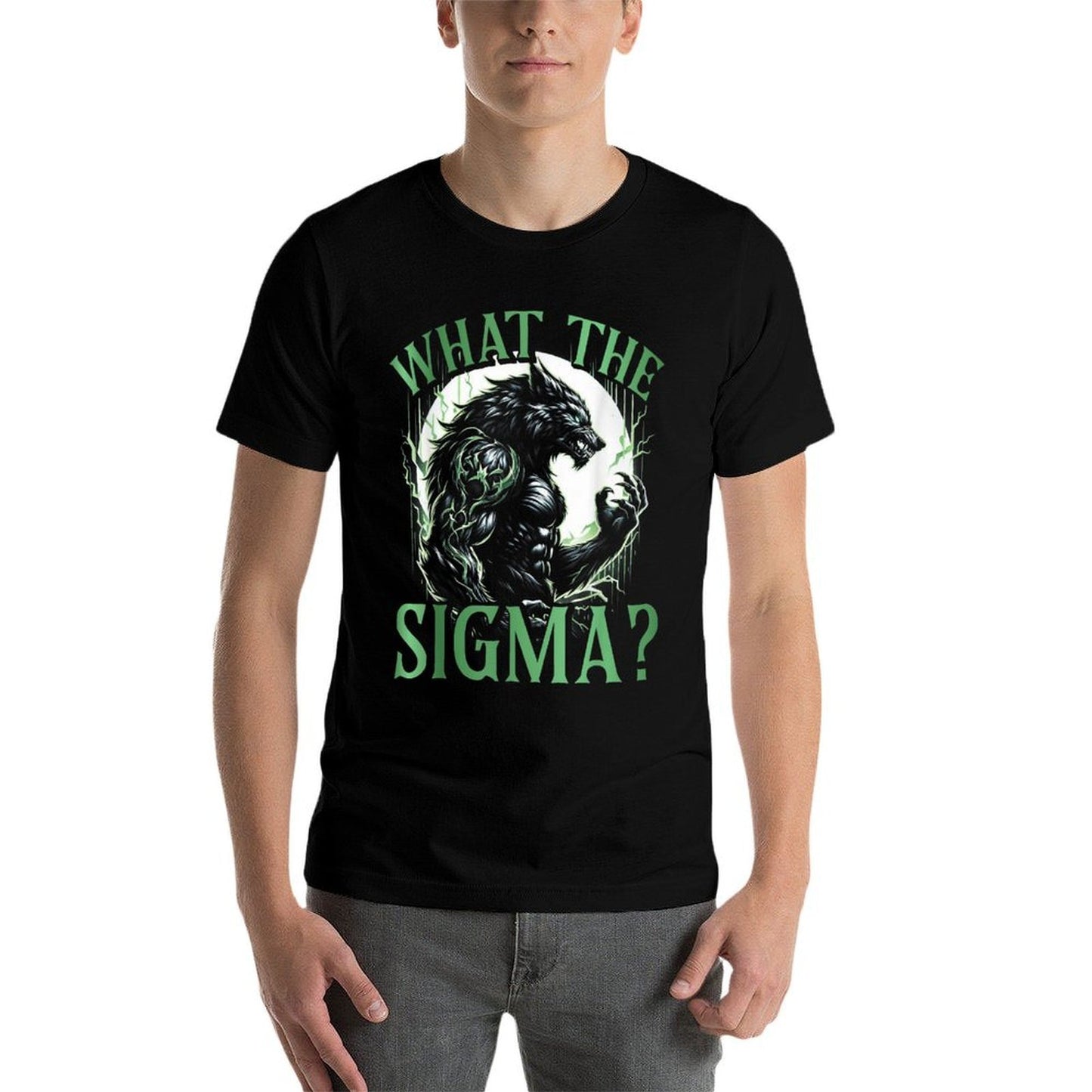 What The Sigma Wolf Male Werwolf Meme Men  Odor-resistant T-Shirt