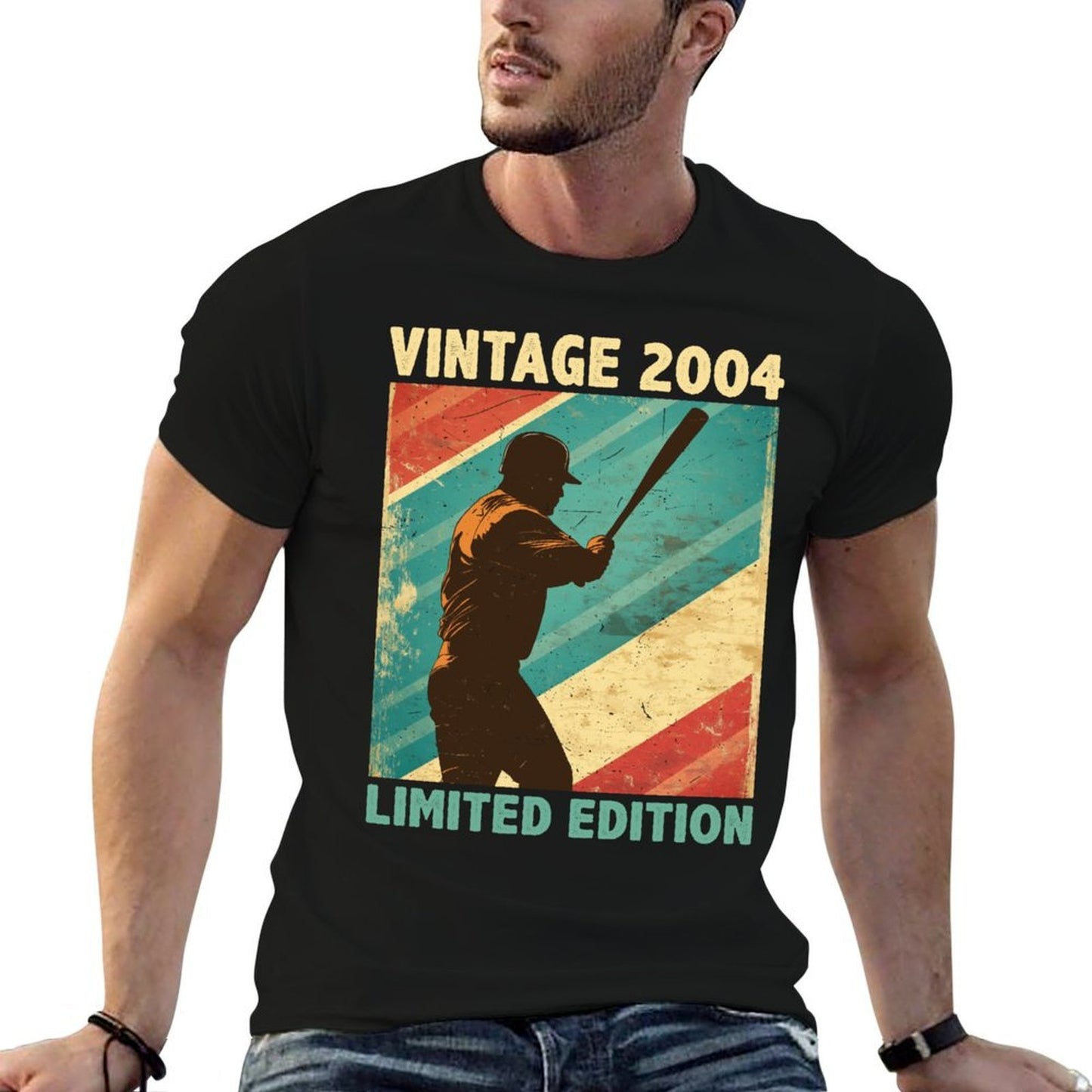 21 Years Old Gift Vintage 2004 Baseball Lover 21st Birthday  Odor-resistant T-Shirt