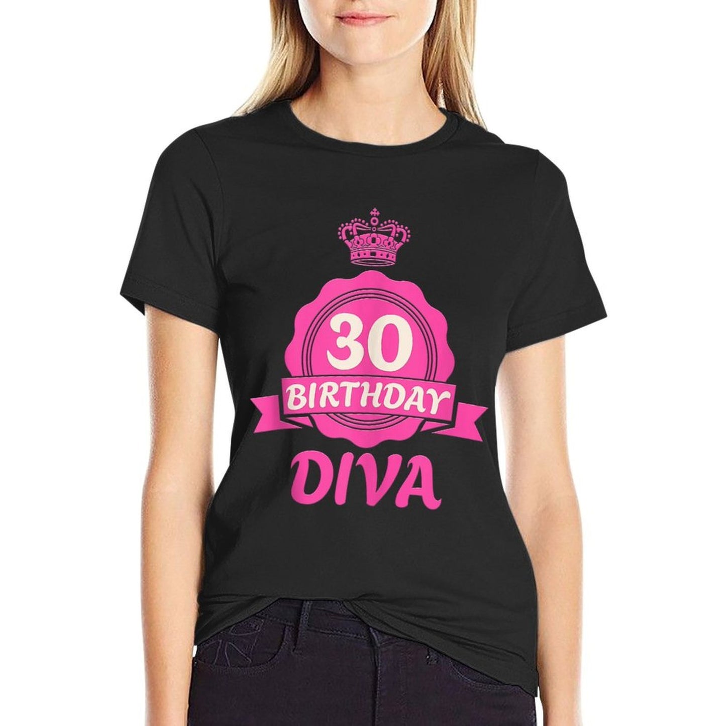 30th Birthday 30 BIRTHDAY DIVA Funny 30th Women  Soft T-Shirt